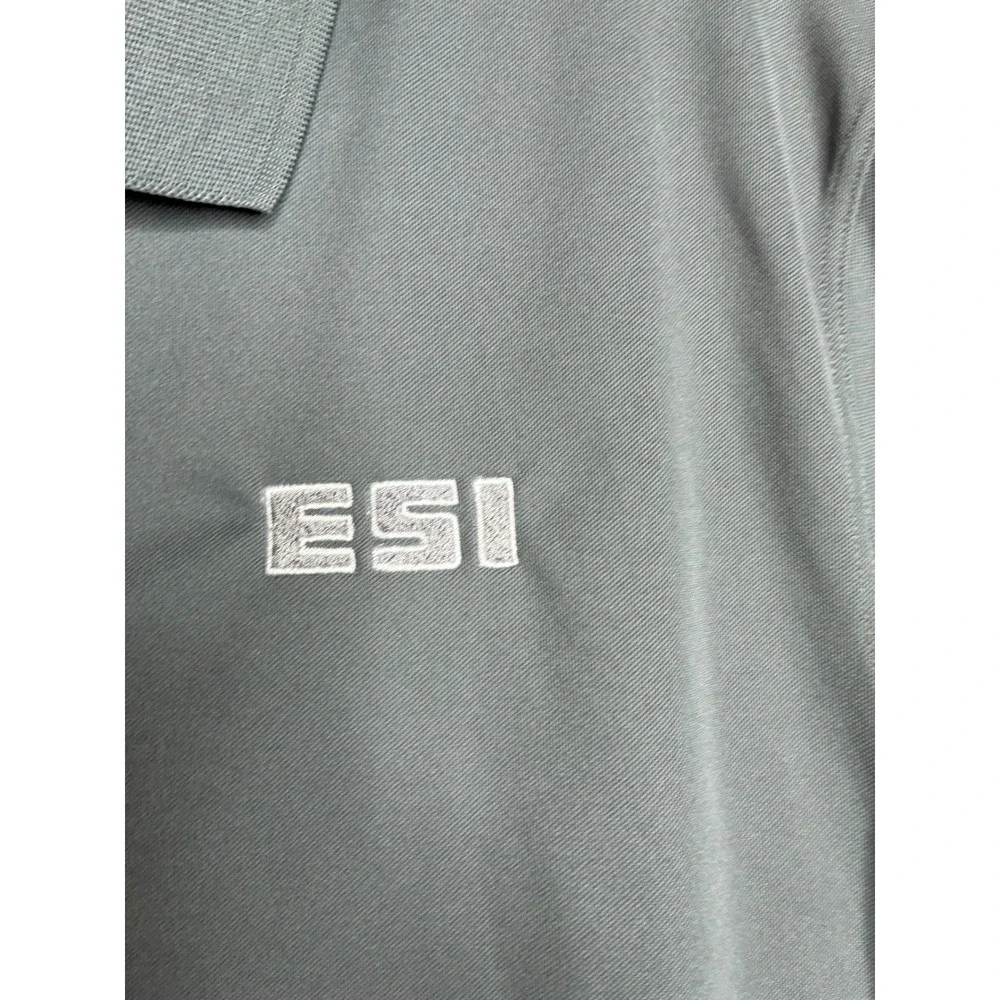 NWT Nike Golf Mens‎ Gray Short Sleeve ESI Logo Polo Shirt DC1963-065 Size L